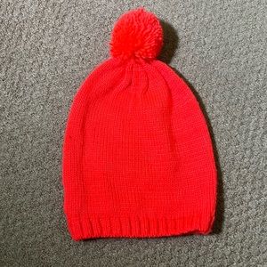 Neon pink beanie